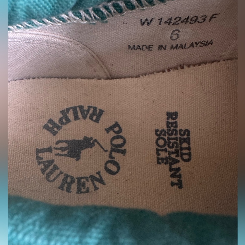 Vintage Ralph Lauren Polo Sport deck sneaker. Green Men’s 6/Ladies 7 1/2. - Picture 3 of 5